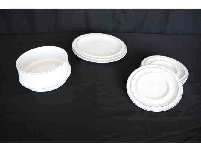 Set Of 12 Stettings of Vintage Langenthal China + Demi.tass (6) and serving plates (3) + E