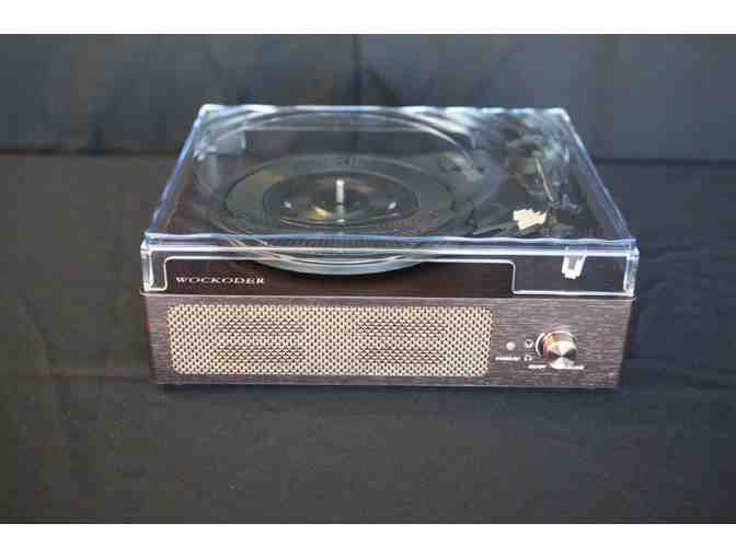 Annie Lennox Records and Wockoder Turntable Player