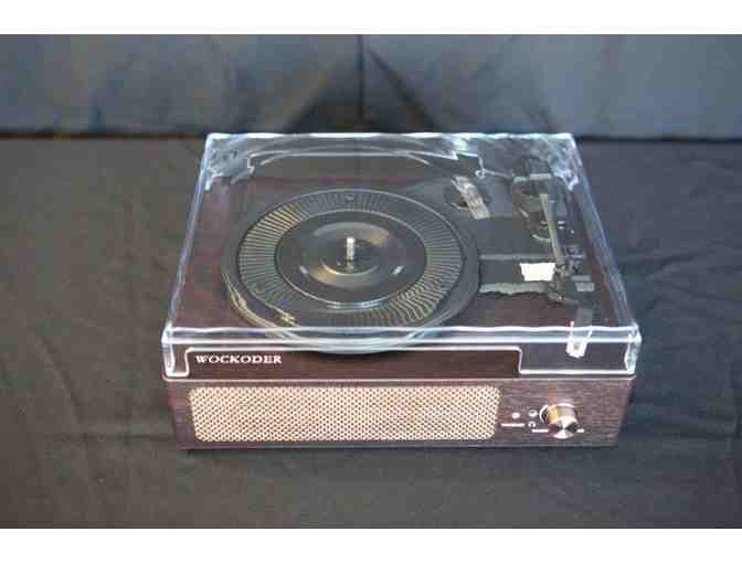 Annie Lennox Records and Wockoder Turntable Player