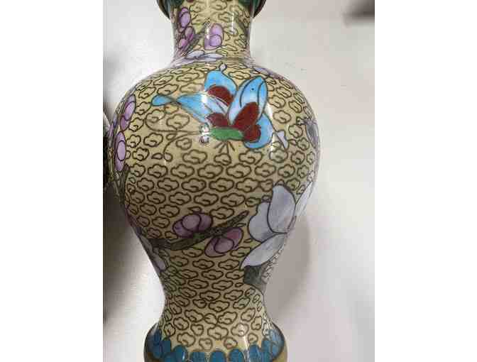 Pair of Cloisonne Vases