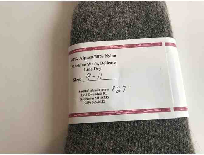 Alpaca Socks, made in Mid-Michigan Size 9-11