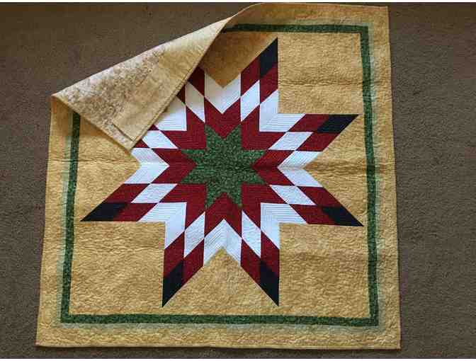 Quilted Wall Hanging with Lone Star Pattern