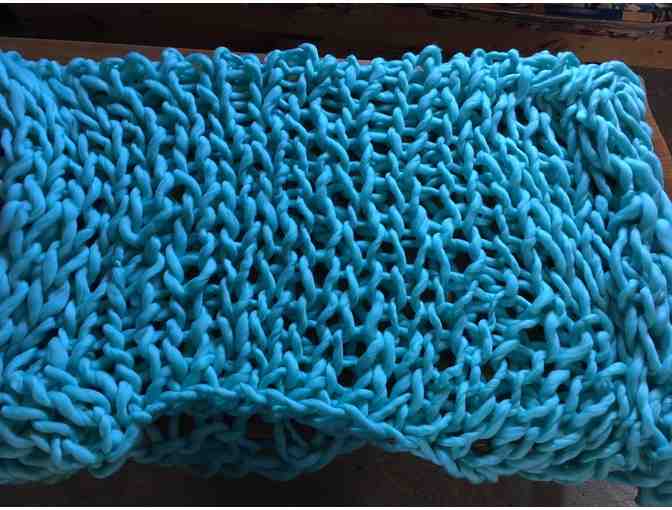 Hand-knit Throw Blanket