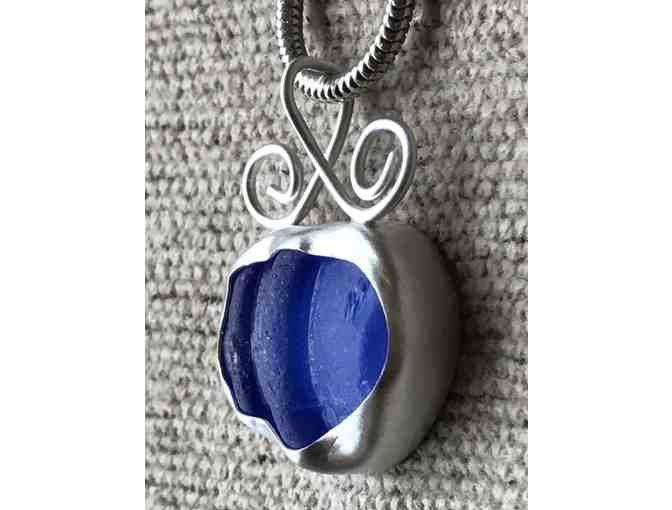Sterling and Beach Glass Pendant