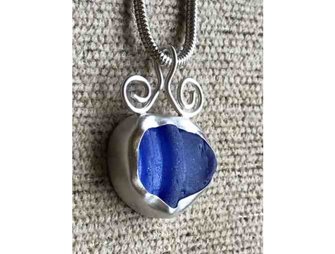 Sterling and Beach Glass Pendant