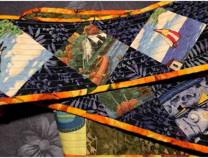 Hill and Sea Handmade Quilted Guitar Strap