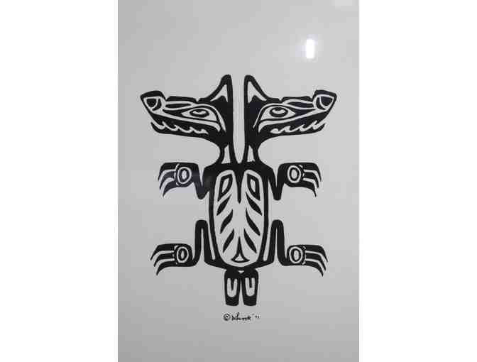 Framed Print, 'Double Headed Wolf' (Non-Native Artist)