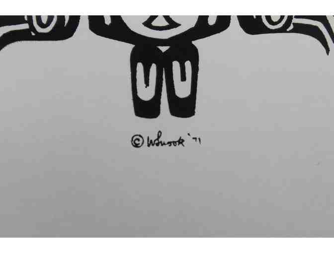 Framed Print, 'Double Headed Wolf' (Non-Native Artist)