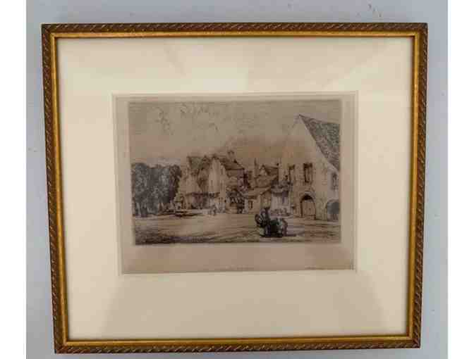 August Lepere Etching, 'Provins, France'