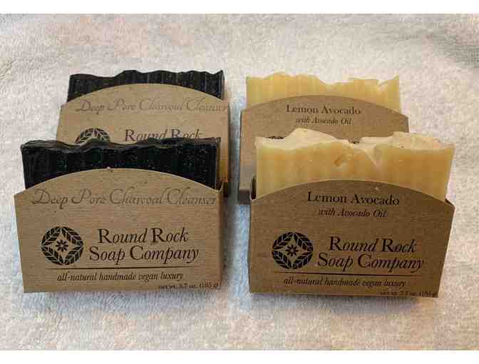 Four vegan soaps from Round Rock Soap Company
