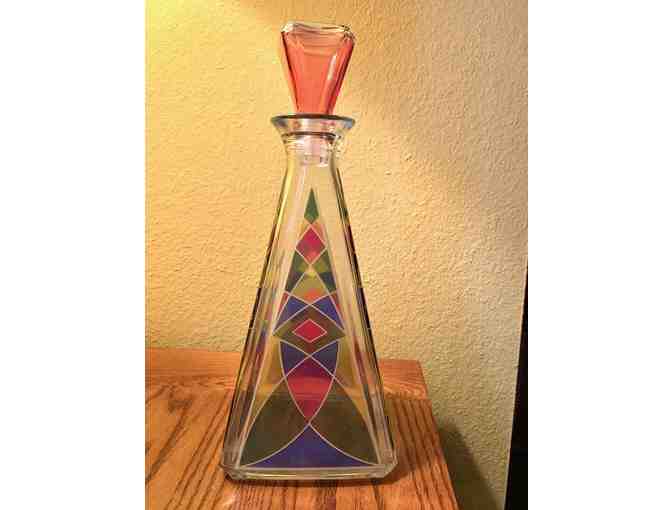 Cristallerie glass decanter / bottle with stopper