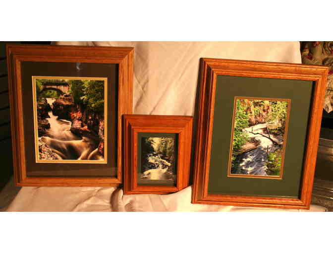 Photographs in Oak Frames