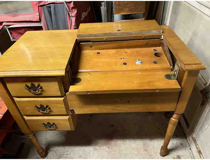 Maple Sewing Machine Cabinet