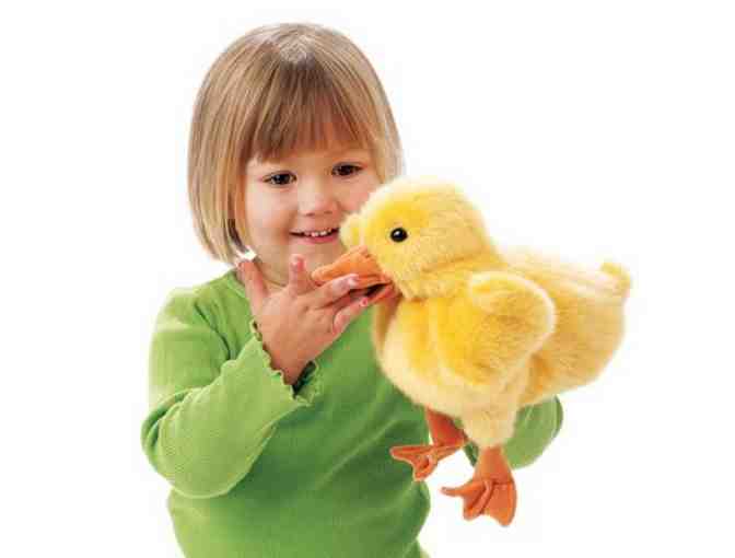 Set of 2 Barnyard Friends Hand Puppets- Duckling and Pig