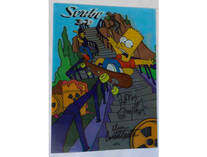 Special Lenticular Bart Simpson Print+ 8x10 Photo of Homer Autographed by Dan Castellaneta