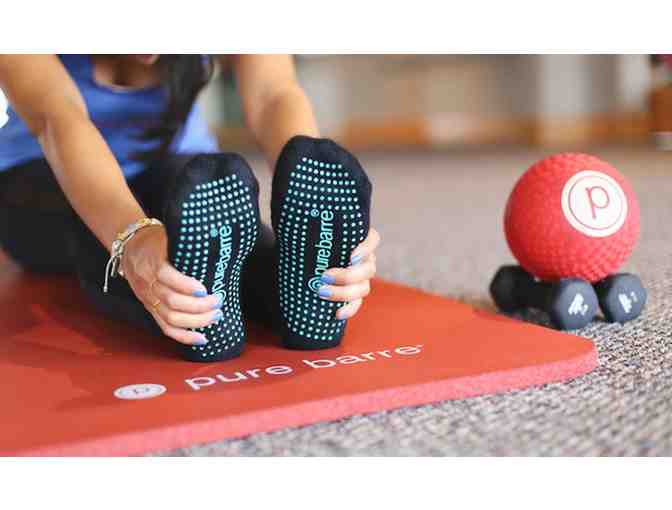 1 Month Unlimited Classes at Pure Barre Hollywood+Pure Barre Leggings, Socks, Beanie