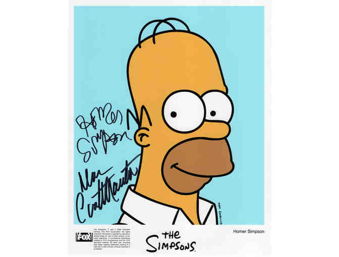 Special Lenticular Bart Simpson Print+ 8x10 Photo of Homer Autographed by Dan Castellaneta
