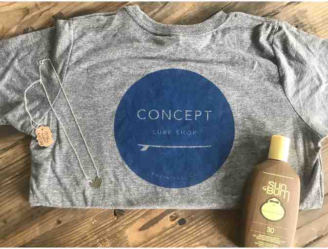 Concept Surf Shop - T-Shirt, Necklace & Sun Bum Product