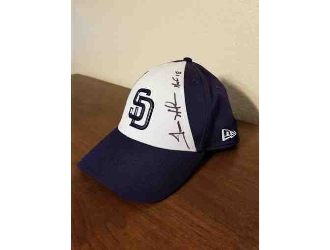 4 Padres Tickets + Trevor Hoffman Signed Baseball Cap