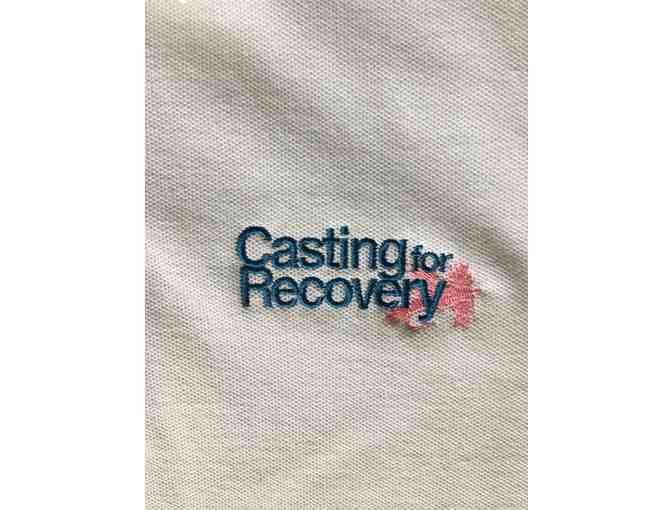 Premium Double L Polo with Custom CfR Logo - White Men's Size Medium