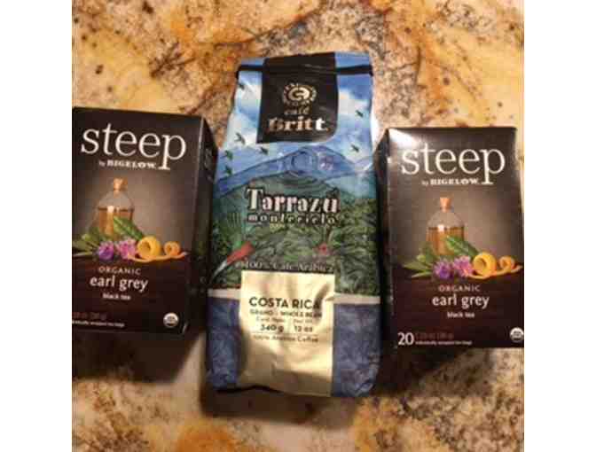 Maine Cabin Pottery's Fish Design Stoneware Mug with Coffee and Tea