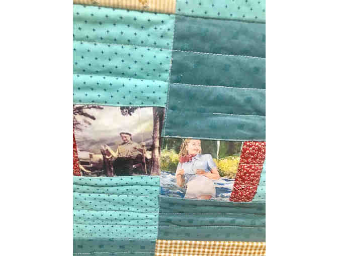Fishing Themed Quilted Throw made by a Sister on the Fly!