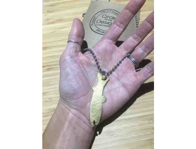 Catch and Release Brass Wild Salmon Necklace