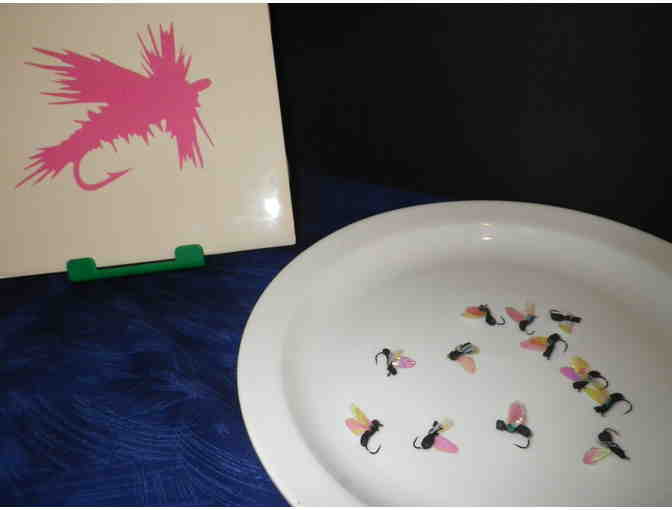 FLIES: black flies with iridescent wings