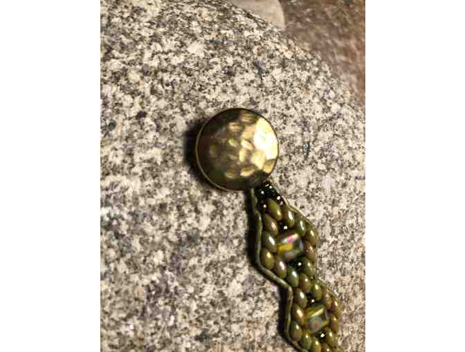 Bead Bracelets - Two Blue and Olive