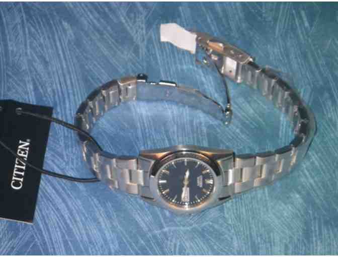 Women's Citizen Day-Date Display Stainless Steel Watch