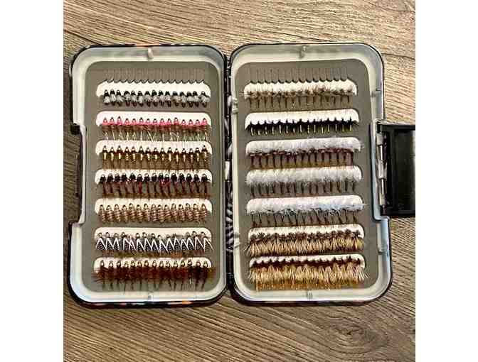 Box full of 210 Hand Tied Flies