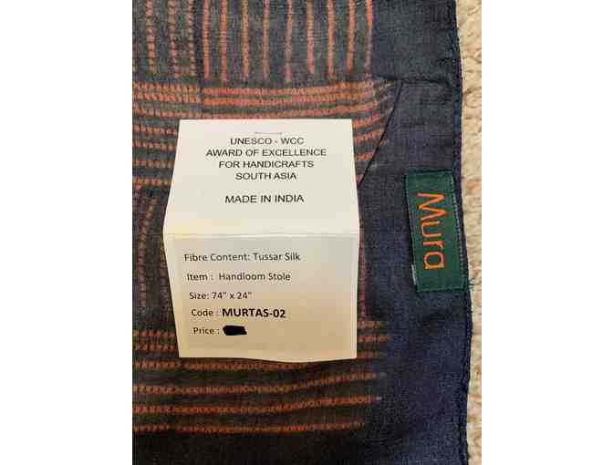 Sumptuous Handmade Silk Stole - 72' x 24'