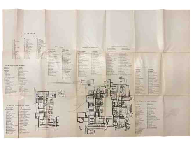 Original 1978 Floor Plan of the famous Minos Palace in Knossos, Crete