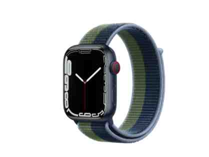 Apple Watch 7 - 45mm Midnight Aluminum Case with Sport Loop and GPS + Cellular