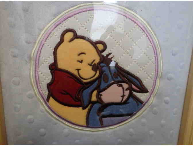 Hand-sewn Winnie the Pooh Framed wall decor- 2 piece set
