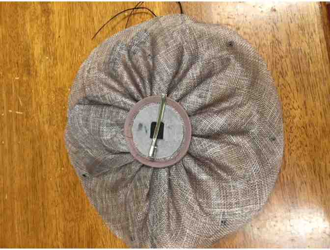Party / Evening Headpiece / Hat - Color Gray With Black Accents