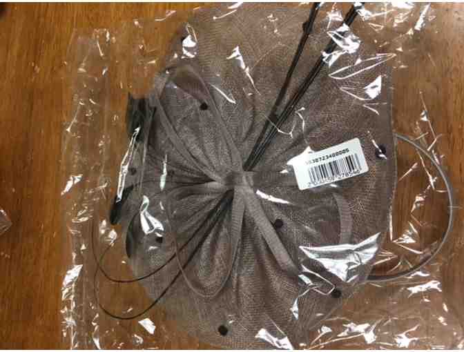 Party / Evening Headpiece / Hat - Color Gray With Black Accents