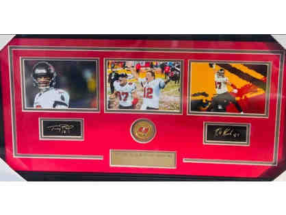 Tom Brady & Rob Gronkowski Framed Collage! GO BUCS!
