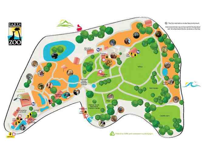 Santa Barbara Zoo - Two (2) Guest Passes and Parking Pass