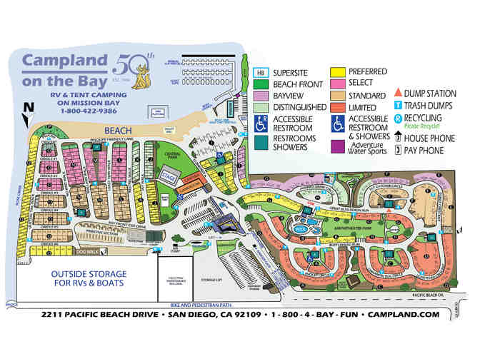 Campland on the Bay - One (1) Night of Camping Site Fees and One (1) Friendly Buck