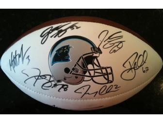 Carolina Panthers Autographed White Panel Football