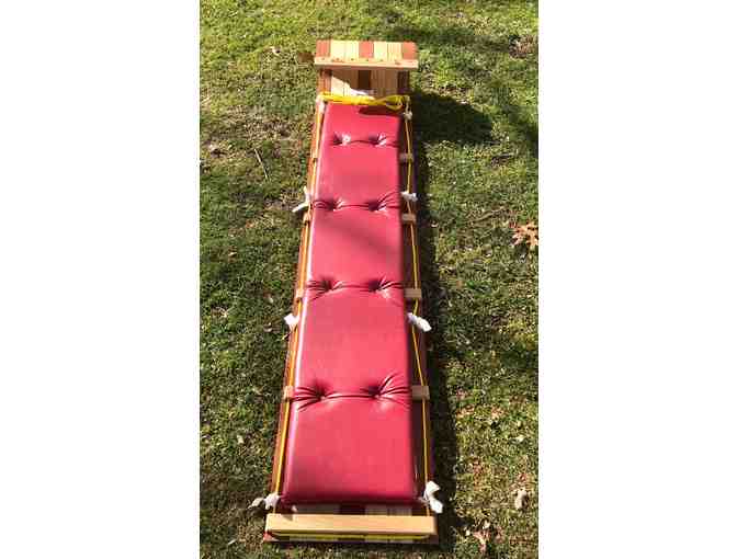 6' Wooden Toboggan with seat pad