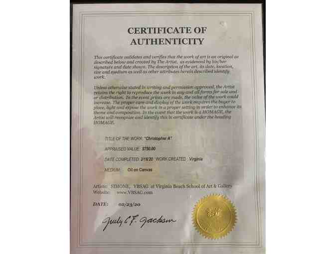 'Sailing' 1970-2020 Christopher Academy 50th Anniversary Painting  Value: Priceless