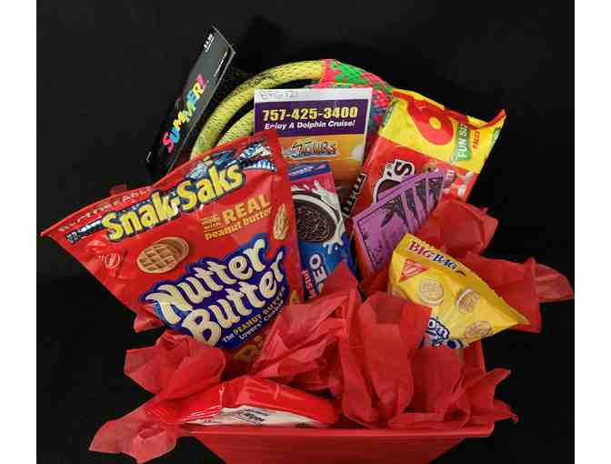 'Surf and Turf' Basket - Rudee Tours - 4 Adult Dolphin Watch Tours and Jungle Golf $150