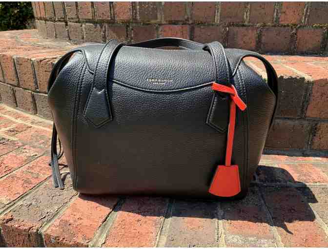 Tory Burch Handbag - Perry Satchel - Black Leather - Value:  $598