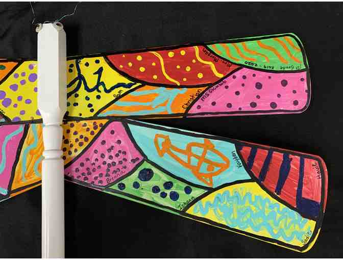 Hand-Painted Dragonfly by 1st Grade - Class of 2024 Creation - Value:  $400