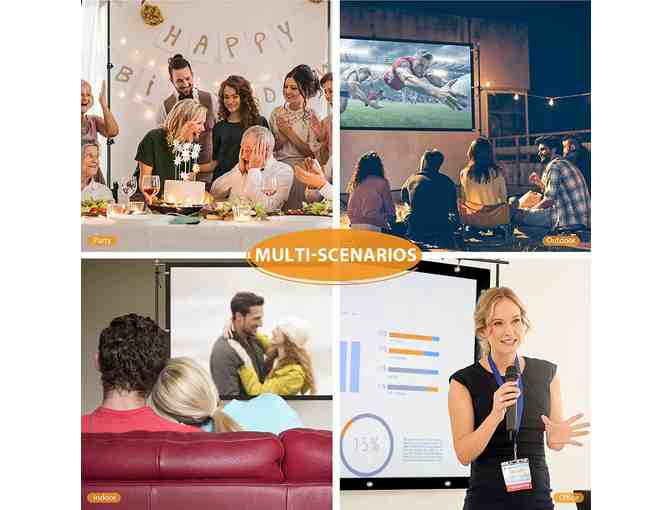 BIGASUO Projector, PHOPIK Projector Screen & S'mores Kit - Donated by the 3rd Grade Class