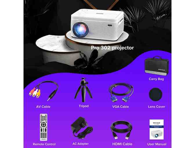 BIGASUO Projector, PHOPIK Projector Screen & S'mores Kit - Donated by the 3rd Grade Class