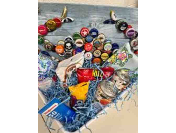 Bottle Cap Crab art basket