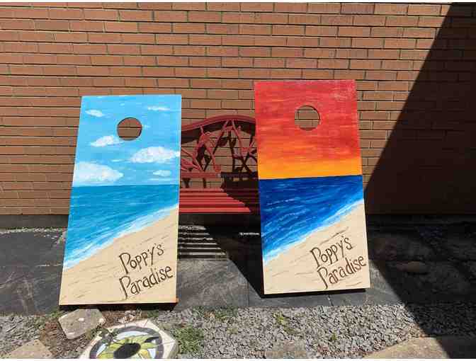 Hand-made Corn Hole Boards - Made by Rev. Cole, Hand-Painted by Mrs. Paula Brickey